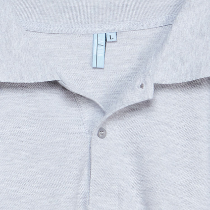 POLERA PIQUE VARÓN GRIS M/C