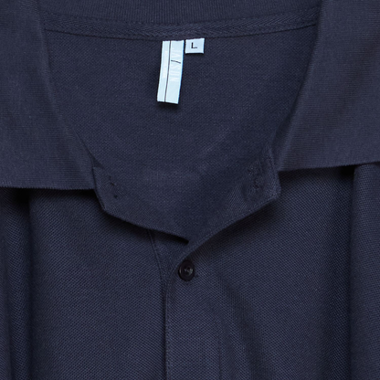 POLERA PIQUE VARÓN AZUL MARINO M/C