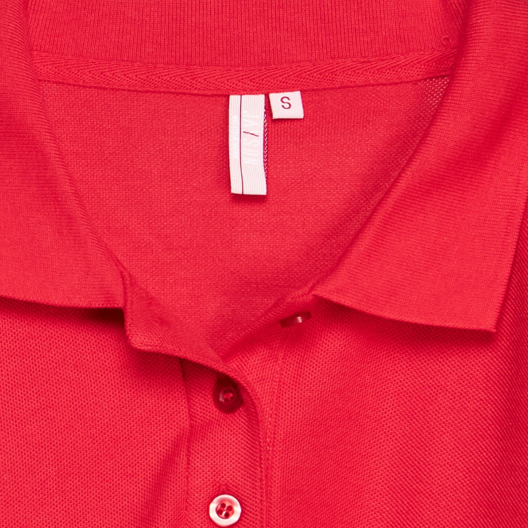 POLERA PIQUE DAMA ROJA M/C