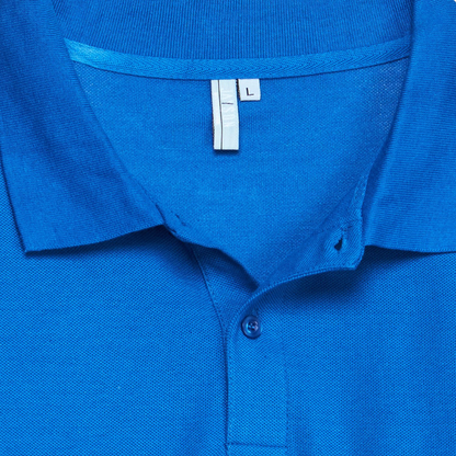POLERA PIQUE VARÓN AZUL REY M/C