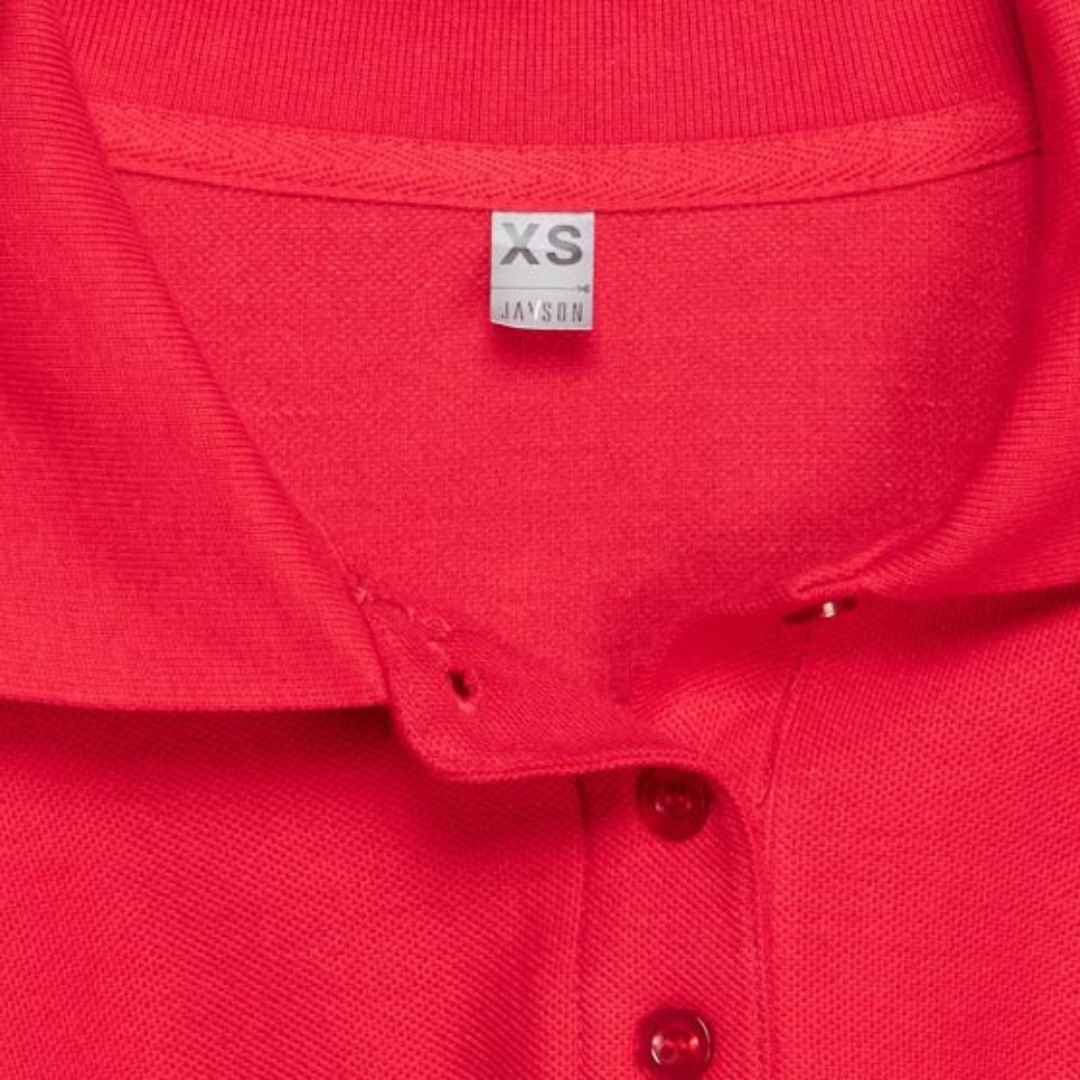 POLERA PIQUE DAMA ROJA M/L