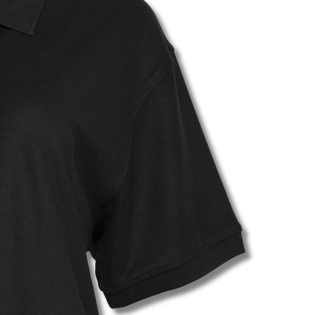 POLERA PIQUE DAMA NEGRA M/C