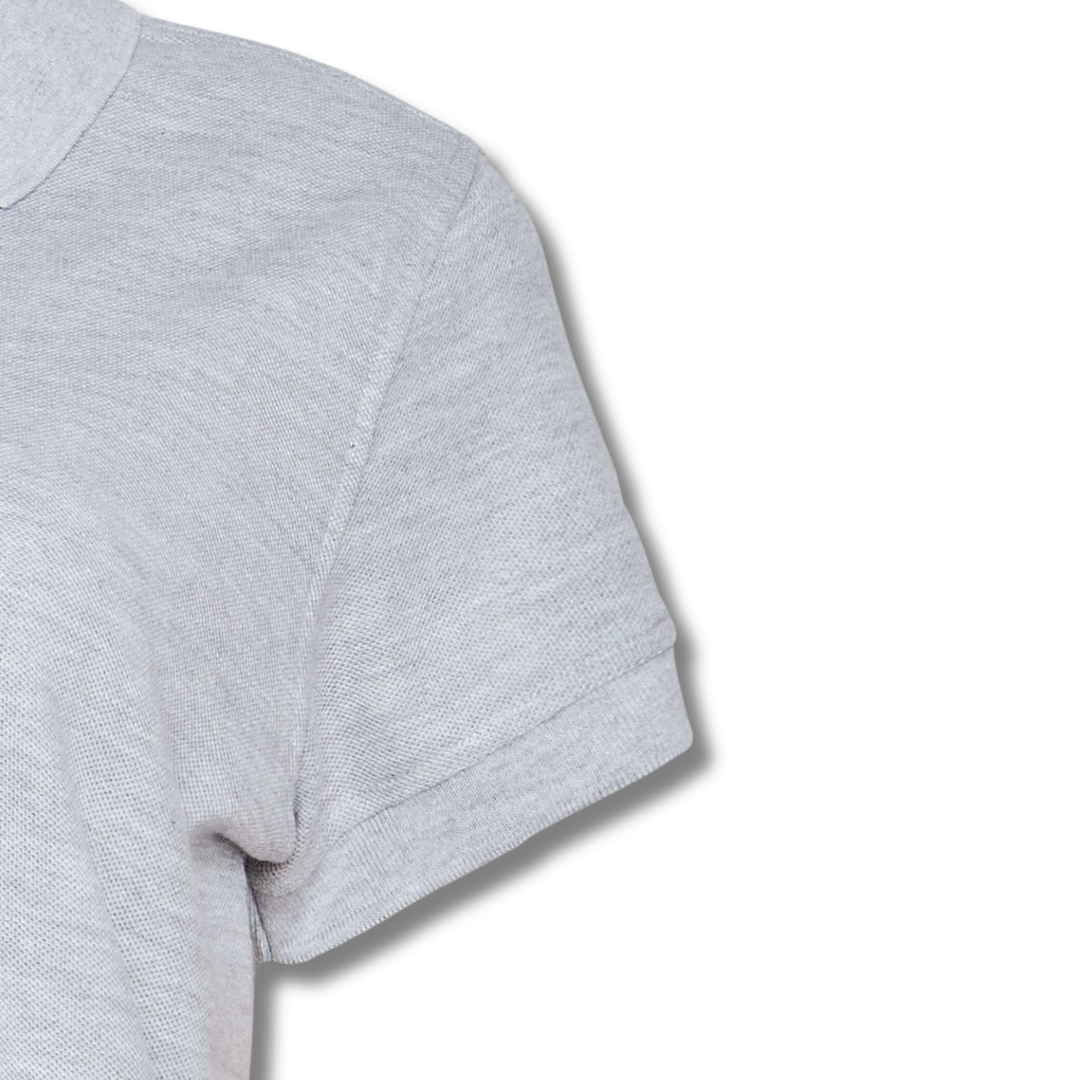 POLERA PIQUE DAMA GRIS M/C