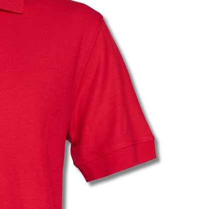POLERA PIQUE VARÓN ROJA M/C