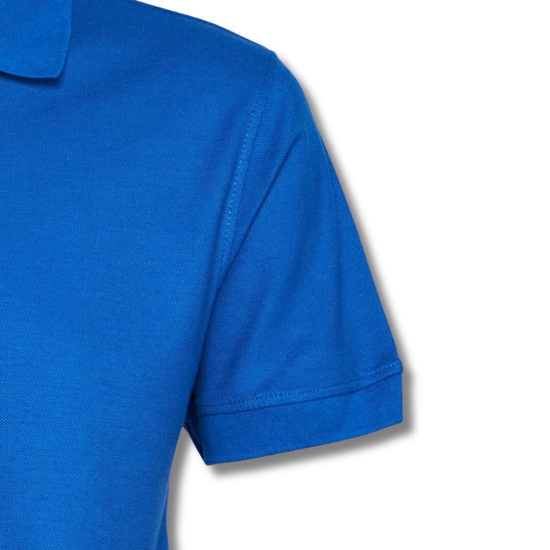 POLERA PIQUE VARÓN AZUL REY M/C