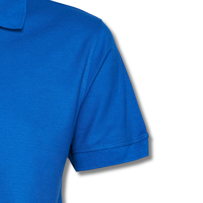 POLERA PIQUE VARÓN AZUL REY M/C
