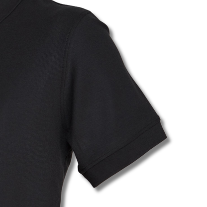 POLERA PIQUE VARÓN NEGRA M/C