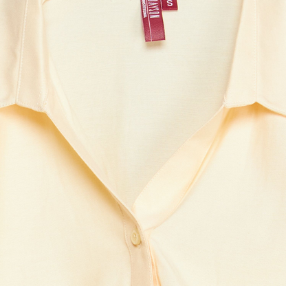 BLUSA OXFORD AMARILLO BARQUILLO