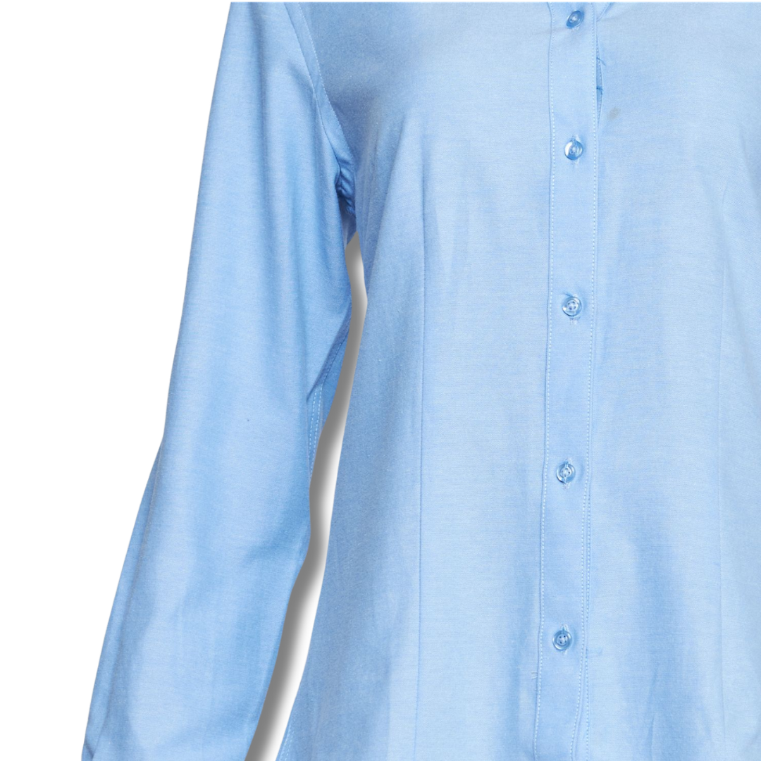 BLUSA OXFORD CELESTE