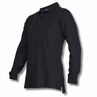 POLERA PIQUE VARÓN NEGRA M/L