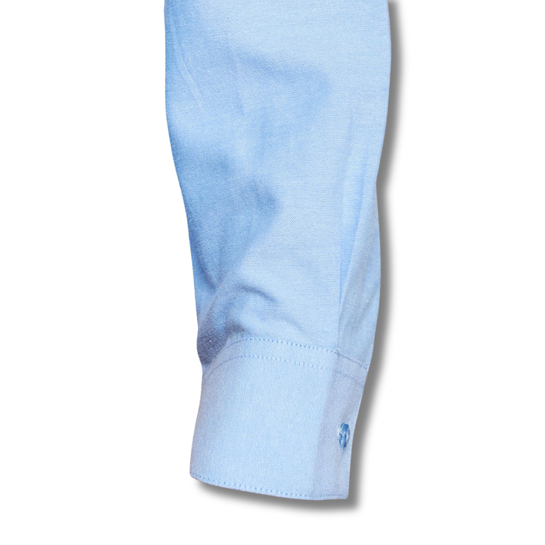 BLUSA OXFORD CELESTE