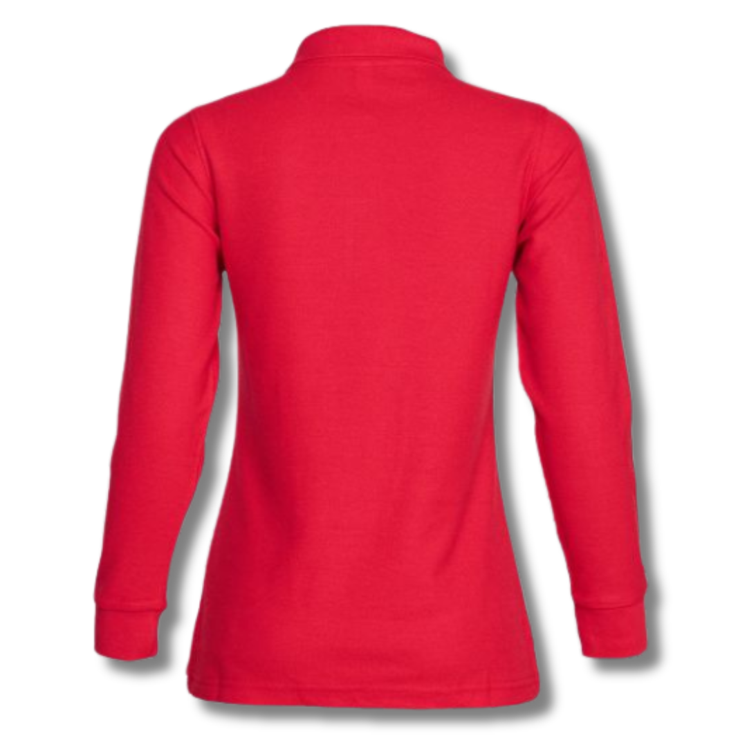 POLERA PIQUE DAMA ROJA M/L