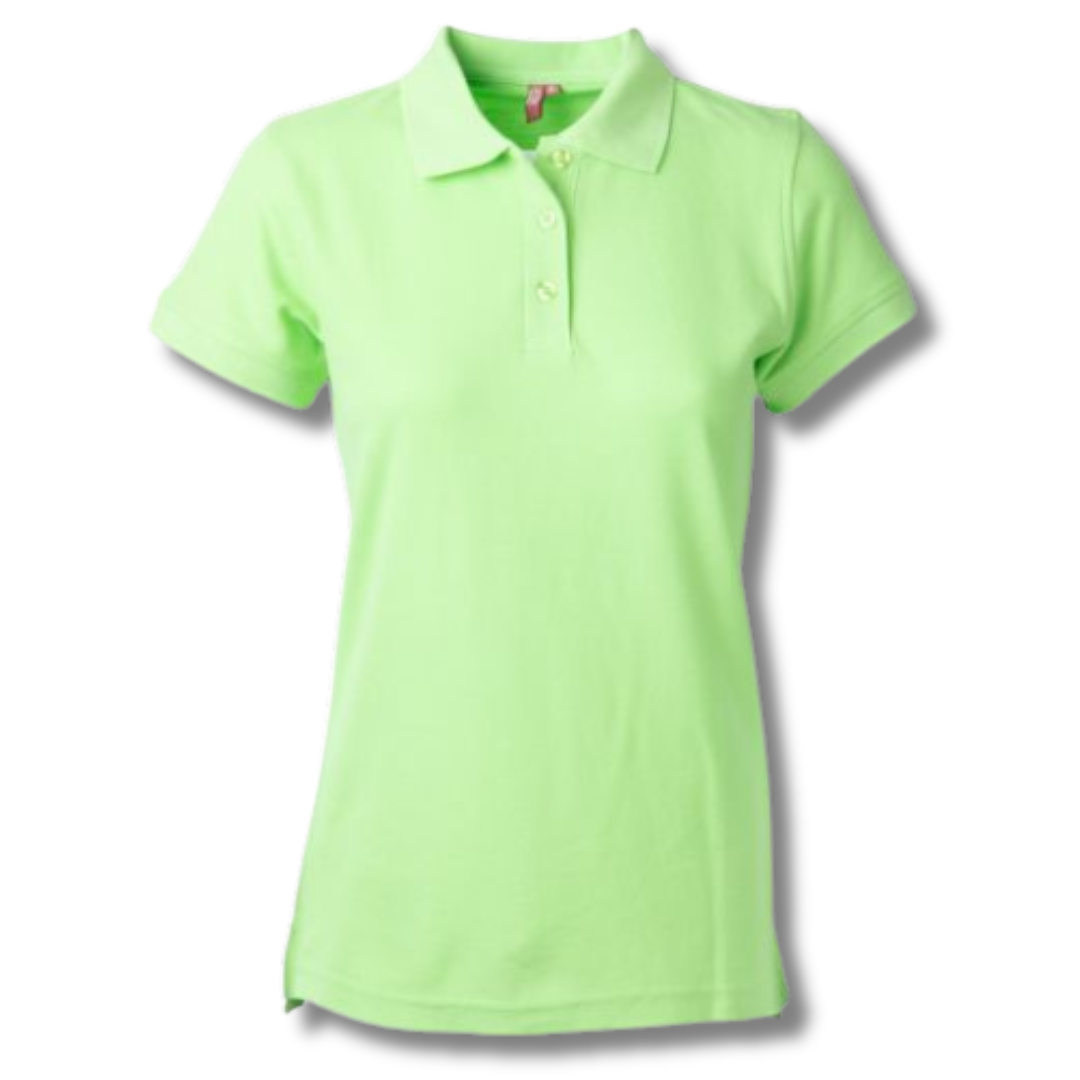 POLERA PIQUE DAMA VERDE PISTACHO M/C