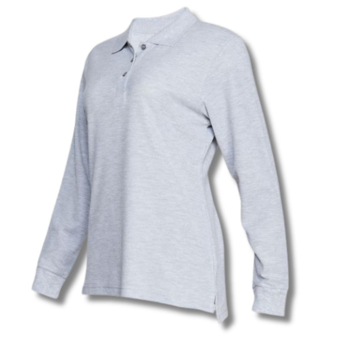 POLERA PIQUE DAMA GRIS M/L