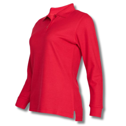 POLERA PIQUE DAMA ROJA M/L