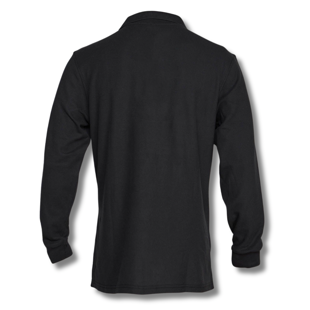 POLERA PIQUE VARÓN NEGRA M/L