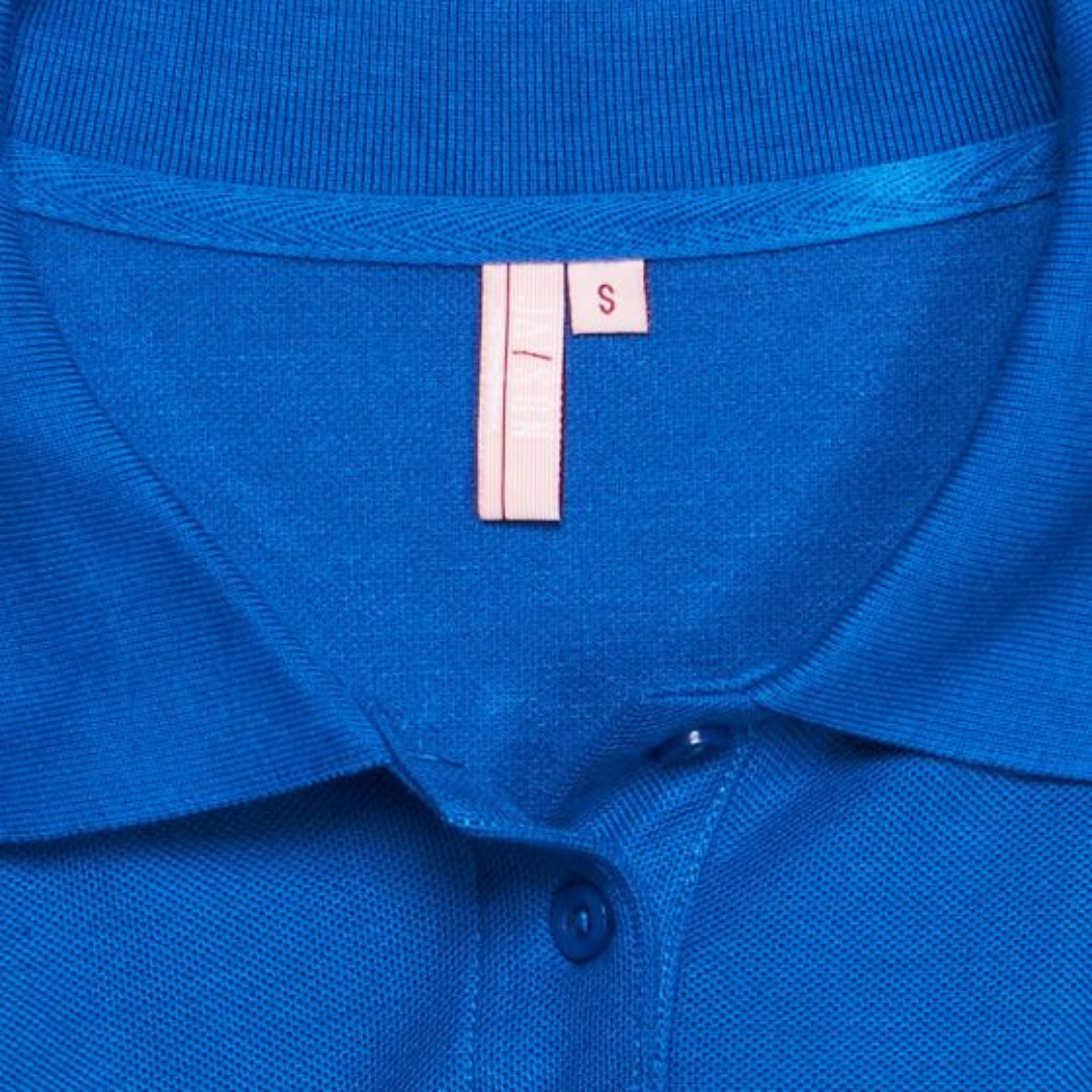 POLERA PIQUE DAMA AZUL REY M/L
