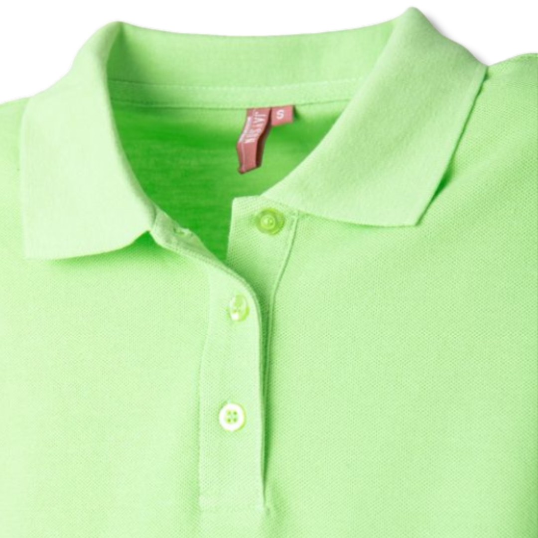 POLERA PIQUE DAMA VERDE PISTACHO M/C