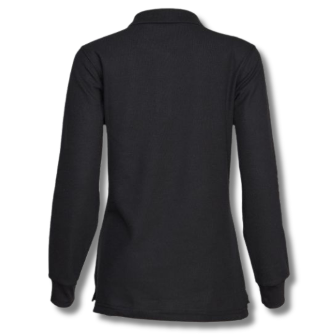 POLERA PIQUE DAMA NEGRO M/L