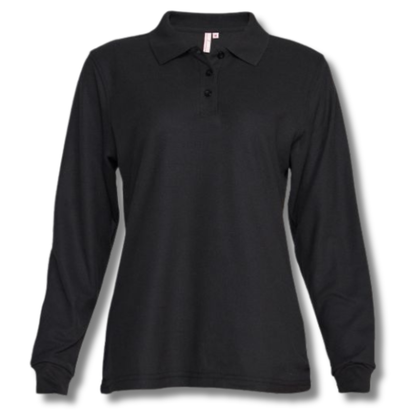 POLERA PIQUE DAMA NEGRO M/L