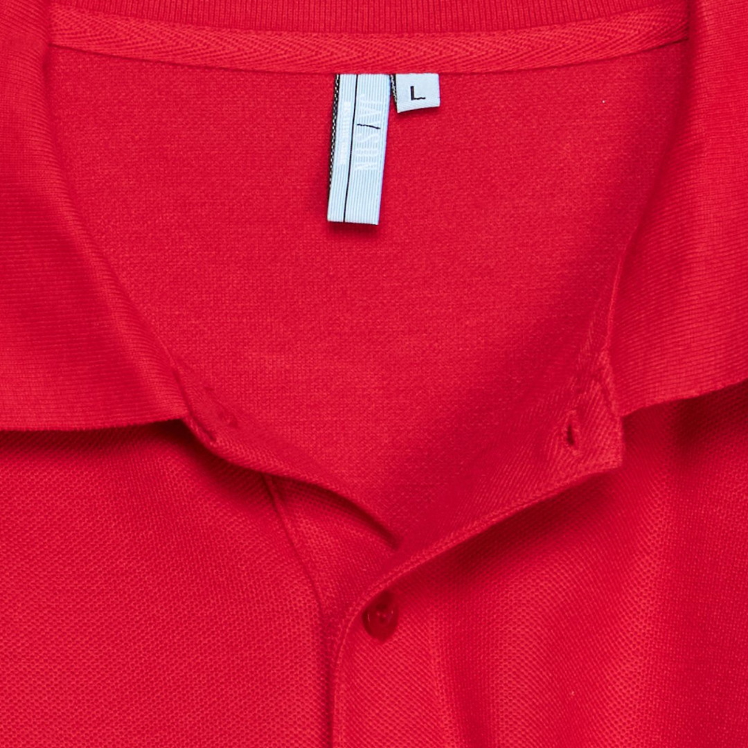 POLERA PIQUE VARÓN ROJA M/L
