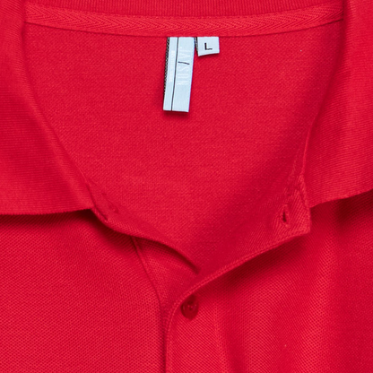 POLERA PIQUE VARÓN ROJA M/L