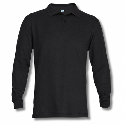 POLERA PIQUE VARÓN NEGRA M/L