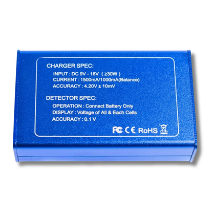 CARGADOR BATERÍA LIPO 11.1 -7.4 AZUL METÁLICO DIGITAL