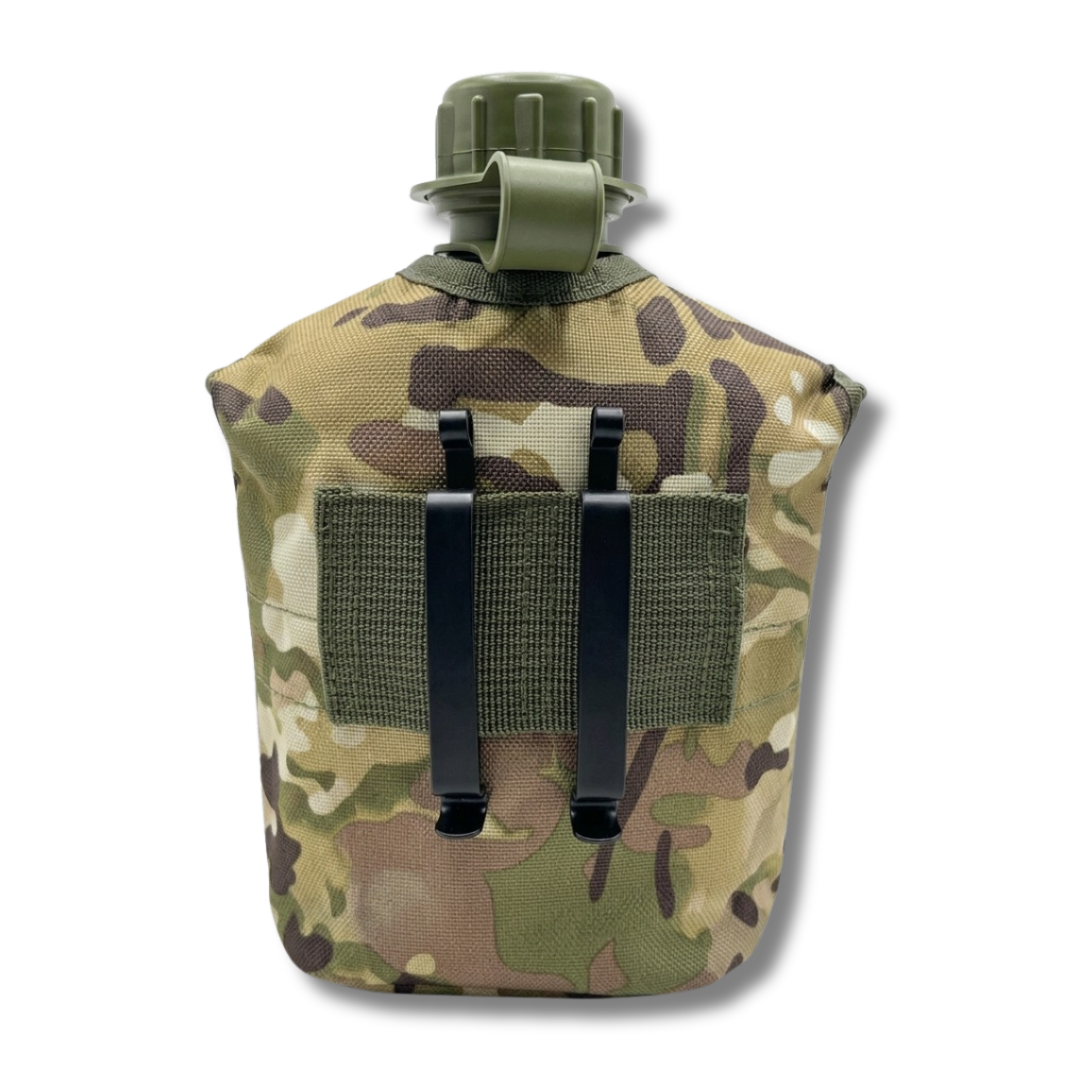 CANTIMPLORA PVC 1.5 LT C/FUNDA Y TACHO ALUMINIO MULTICAM