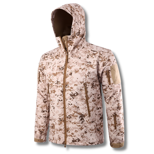 Chaqueta tactica softshell acu desert