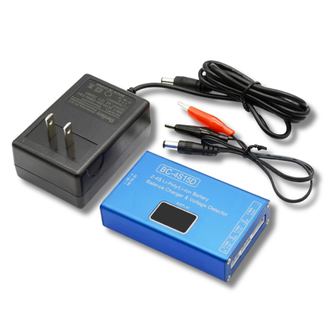 CARGADOR BATERÍA LIPO 11.1 -7.4 AZUL METÁLICO DIGITAL