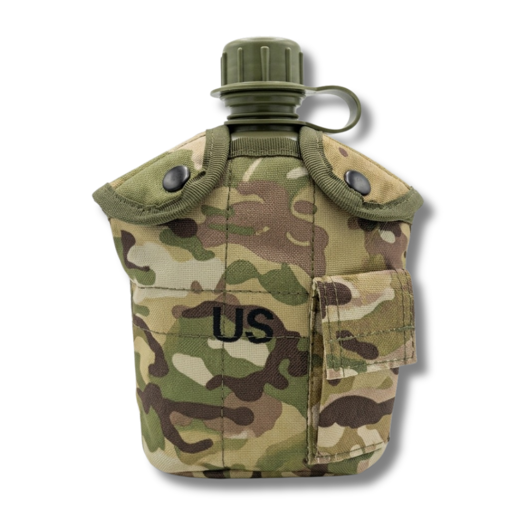 CANTIMPLORA PVC 1.5 LT C/FUNDA Y TACHO ALUMINIO MULTICAM