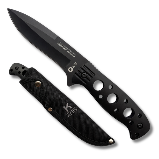 CUCHILLO K25 NEGRA HOJA 12CM 31574-CL