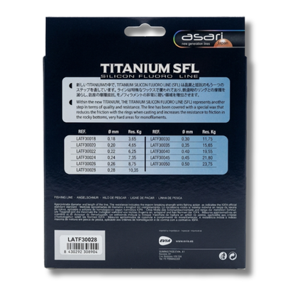 LÍNEA MONOFILAMENTO REC. FLORURO MARCA ASARI 0.28MM 10.5KG 300MT