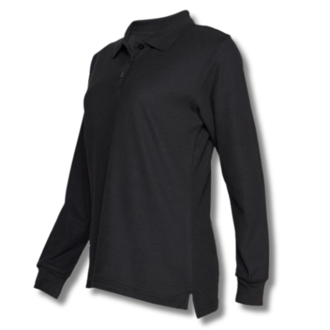 POLERA PIQUE DAMA NEGRO M/L