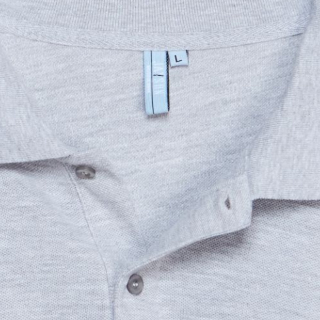 POLERA PIQUE VARÓN GRIS M/L