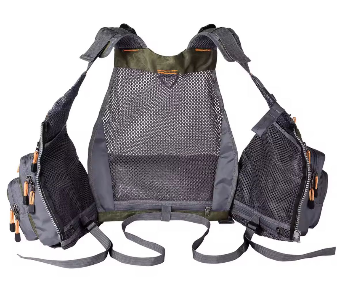 CHALECO PESCA VERDE/GRIS