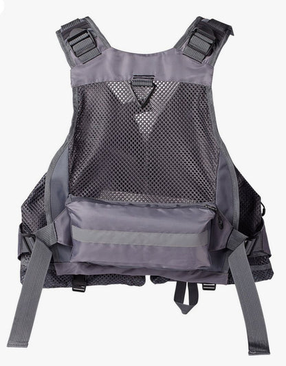 CHALECO PESCA GRIS